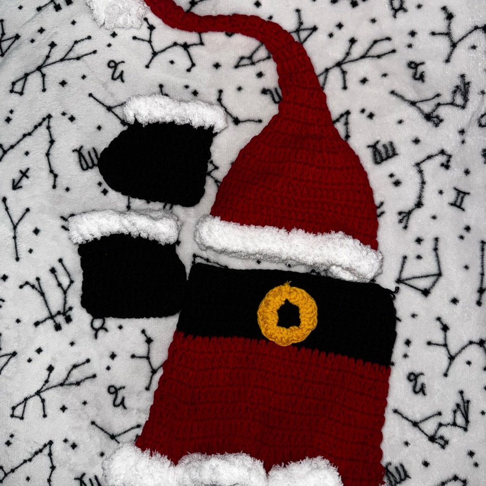 Handmade Santa Baby Outfit Set